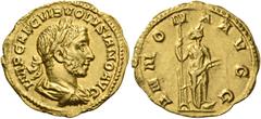 The Roman Empire Volusian, 251 – 253. Aureus 251-253, AV 2.85 g. IMP CAE C VIB VOLVSIANO AVG Laureate, draped and cuirassed bust r. Rev. ANNONA AVGG Annona standing facing, head r., holding rudder and