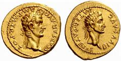 An Important Collection of Roman Gold Coins Part I The Roman Empire Gaius, 37 – 41 No.: 9 Estimate: CHF 60000 d=22 mm Aureus 37-38, 7.73 g. C CAESAR AVG GERM P M TR POT Bare head of Gaius r. Rev. DIVV