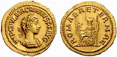 An Important Collection of Roman Gold Coins Part I The Roman Empire Macrianus, 260 – 261 No.: 62 Estimate: CHF 100000 d=21 mm Aureus, Antiochia 260-261, 4.81 g. IMP C FVL MACRIANVS P F AVG Laureate an