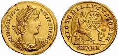 An Important Collection of Roman Gold Coins Part I The Roman Empire Constantius II, 337 – 361 No.: 93 Estimate: CHF 1500 d=22 mm Solidus, Antiochia 337-347, 4.48 g. FL IVL CONSTAN – TIVS PERP AVG Pear