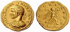 An Important Collection of Roman Gold Coins Part II The Roman Empire Aurelian, 270 – 275 No.: 194 Estimate: CHF 6000 d=21 mm Aureus, Antiochia 270-275, 5.50 g. IMP C AVREL – IANVS AVG Laureate and cui