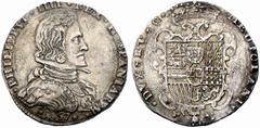 Importante serie di monete di zecche italiane Parte II MILANO Filippo IV (1621-1665). No.: 965 Estimate: EUR 400 d=43 mm Filippo 1657. AR 28,05 g. é PHILIPPVS é IIII é REX é HISPANIARVM é Busto corazz