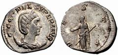 The Roman Empire Cornelia Supera, wife of Aemilian No.: 159 Estimate: CHF 10000 d=20 mm Antoninianus 253, AR 3.71 g. C CORNEL SVPERA AVG Diademed and draped bust r. on crescent. Rev. VESTA Vesta stand