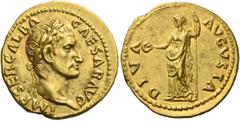 The Roman Empire Galba, 68 – 69. Aureus July 68 – January 69, AV 8.82 g. IMP SER GALBA – CAESAR AVG Laureate head r. Rev. DIVA – AVGVSTA Livia, draped, standing l., holding patera and leaning on long 