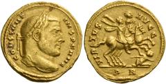 The Roman Empire Constantius I Chlorus augustus, 305 – 306. Aureus 305-306, AV 4.94 g. CONSTANT – IVS P F AVG Laureate head r. Rev. VIR – TVS – AVGG Constantius Chlorus and Galerius, draped, cuirassed