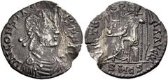 The Roman Empire Constans, son of Constantine III, 410 – 411. Siliqua, AR 1.38 g. 410-411, AR 1.38 g. D N CONSTA – NS P F [AVG] Pearl-diademed, draped and cuirassed bust r. Rev. VICTOR – IA AAGGG Roma