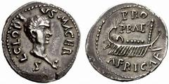 The Barry Feirstein Collection of Ancient Coins Part I The Roman Empire The mint is Roma unless otherwise stated Clodius Macer, April (?) – October (?) 68 No.: 107 Estimate: CHF 60000 d=21 mm Denarius