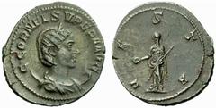 The Barry Feirstein Collection of Ancient Coins Part I The Roman Empire The mint is Roma unless otherwise stated Cornelia Supera, wife of Aemilian No.: 156 Estimate: CHF 7000 d=24 mm Antoninianus 253,