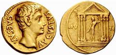 The Roman Empire The mint is Roma unless otherwise stated Octavian as Augustus, 27 BC – 14 AD No.: 633 Estimate: CHF 10000 d=21 mm Aureus, Colonia Patricia circa 19 BC, AV 7.80 g. CAESAR – AVGVSTVS Ba