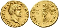 The Roman Empire Otho, January 15th – mid April 69. Aureus January 15th-March 8th 69, AV 7.34 g. IMP M OTHO CAESAR AVG TR P Bare head r. Rev. VICTORIA OTHONIS Victory, draped, alighting l., holding wr