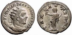 The Barry Feirstein Collection Part II The Roman Empire Pacatianus, 248-249 No.: 160 Estimate: CHF 10000 d=24 mm Antoninianus or double-denarius Viminacium 248-249, AR 4.20 g. IMP T C L MAR PACATIANVS