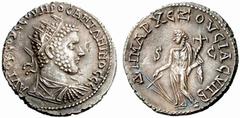 The Barry Feirstein Collection Part II The Roman Empire Uranius Antoninus, 253 – 254 No.: 168 Estimate: CHF 8000 d=28 mm Tetradrachm, Emesa early 254, AR 7.91 g. AUTO K COV CEOVH POC ANTWNINOC CE Radi