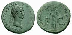 See Errata for changes to this lot description The Roman Empire Nerva, 96 – 98 Sestertius 97, Æ 25.28 g. IMP NERVA CAES AVG – P M TR P COS III P P Laureate head r. Rev. FISCI IVDAICI – CALVMNIA SVBLAT