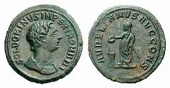 The Roman Empire Aurelian, 270-275 As 270-275, Æ 8.35 g. SOL DOMINVS IMPERI ROMANI Bare-headed and draped bust of Sol r. Rev. AVRELIANVS AVG CONS Emperor standing l., sacrificing with patera over alta