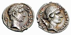 The Barry Feirstein Collection Part IV The Roman Empire Octavian as Augustus, 27 BC – 14 AD L. Marius C.f. Tromentina. Denarius 13 BC, AR 3.69 g. AVGVSTVS Bare head of Augustus r.; behind, lituus. Rev