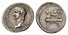 The Barry Feirstein Collection Part IV The Roman Empire In the name of Nero Claudius Drusus, father of Claudius Denarius circa 41-45, AR 3.82 g. NERO CLAVDIVS DRVSVS GERMANICVS IMP Laureate head l. Re