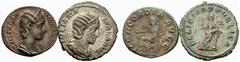 Impero Romano Lotti multipli di monete dell’Impero romano Lotto di due monete.  Orbiana.  Denario 225,  AR 2,80 g.  C 1.  RIC S. Alessandro 319.  BMC S. Alessandro 288.  -  Julia Mamaea.  Denario 228,