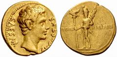 An interesting selection of Roman Gold Coins from the B.d.B Collection The Roman Empire Octavian as Augustus, 27 BC – 14 AD Aureus, Colonia Patricia 19 BC, 7.75 g. CAESAR – AVGVSTVS Bare head r. Rev. 