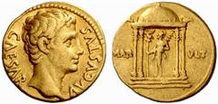 An interesting selection of Roman Gold Coins from the B.d.B Collection The Roman Empire Octavian as Augustus, 27 BC – 14 AD Aureus, Colonia Patricia 19 BC, 7.82 g. CAESAR – AVGVSTVS Bare head r. Rev. 