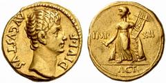 An interesting selection of Roman Gold Coins from the B.d.B Collection The Roman Empire Octavian as Augustus, 27 BC – 14 AD Aureus, Lugdunum 11-10 BC, 7.83 g. AVGVSTVS – DIVI·F Bare head r. Rev. IMP –