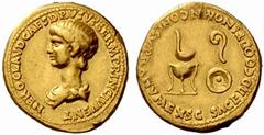 An interesting selection of Roman Gold Coins from the B.d.B Collection The Roman Empire Nero caesar, 50 – 54 Aureus 50-54, 7.67 g. NERO CLAVD CAES DRVSVS GERM PRINC IVVENT Bare-headed and draped bust 