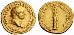 An interesting selection of Roman Gold Coins from the B.d.B Collection The Roman Empire Titus augustus, 79 – 81 Aureus 79, 7.08 g. IMP TITVS CAES VESPASIAN AVG P M Laureate head r. Rev. TR P VIIII IMP