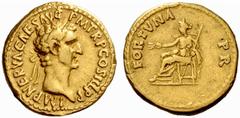 An interesting selection of Roman Gold Coins from the B.d.B Collection The Roman Empire Nerva, 96 – 98 Aureus 97, 7.43 g. IMP NERVA CAES AVG – P M TR P COS III P P Laureate head r. Rev. FORTVNA – P R 