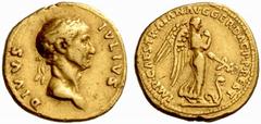 An interesting selection of Roman Gold Coins from the B.d.B Collection The Roman Empire Trajan, 98 – 117 Restoration issue in the name of Caesar. Aureus 98-117, 7.21 g. DIVVS – IVLIVS Laureate head of