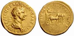 An interesting selection of Roman Gold Coins from the B.d.B Collection The Roman Empire Trajan, 98 – 117 Divus Traianus. Aureus 117-118, 6.98 g. DIVO TRAIANO PART H AVG PATRI Laureate and draped bust 