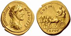 An interesting selection of Roman Gold Coins from the B.d.B Collection The Roman Empire Antoninus Pius augustus, 138 – 161 Aureus 140, 7.18 g. ANTONINVS – AVG PIVS P P Bare-headed, draped and cuirasse