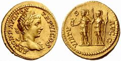 An interesting selection of Roman Gold Coins from the B.d.B Collection The Roman Empire Caracalla augustus, 198 – 217 Aureus 203, 7.38 g. ANTON P AVG PON – TR P VI COS Laureate bust r., with aegis. Re