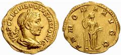 An interesting selection of Roman Gold Coins from the B.d.B Collection The Roman Empire Volusian, 251 – 253 Aureus 251-253, 2.85 g. IMP CAE C VIB VOLVSIANO AVG Laureate, draped and cuirassed bust r. R