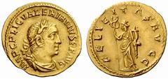 An interesting selection of Roman Gold Coins from the B.d.B Collection The Roman Empire Valerian I, 253 – 260 Aureus 255-256, 2.92 g. IMP C P LIC VALERIANVS P F AVG Laureate, draped and cuirassed bust