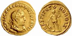 An interesting selection of Roman Gold Coins from the B.d.B Collection The Roman Empire Valerian I, 253 – 260 Aureus 256-257, 2.09 g. IMP C P LIC VALERIANVS P F AVG Laureate, draped and cuirassed bust