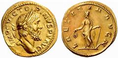 An interesting selection of Roman Gold Coins from the B.d.B Collection The Roman Empire Victorinus, 269 – 271 Aureus, Southern mint January 271, 4.04 g. IMP C VICTORINVS P F AVG Laureate head r. Rev. 