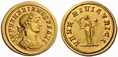 An interesting selection of Roman Gold Coins from the B.d.B Collection The Roman Empire Numerian augustus, 283 – 284 Aureus 284, 6.58 g. IMP NVMERIANVS P F AVG Laureate and cuirassed bust r., with dra