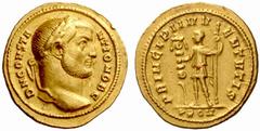 An interesting selection of Roman Gold Coins from the B.d.B Collection The Roman Empire Constantius Chlorus caesar, 295 – 305 Aureus circa 294, 5.37 g. D N CONSTA – NTIO NOB C Laureate head r. Rev. PR