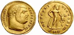An interesting selection of Roman Gold Coins from the B.d.B Collection The Roman Empire Constantius Chlorus augustus, 305 – 306 Aureus, Nicomedia circa 305, 5.38 g. CONSTANTI – VS AVGVSTVS Laureate he