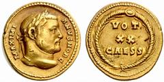 An interesting selection of Roman Gold Coins from the B.d.B Collection The Roman Empire Galerius Maximianus caesar, 293 – 305 Aureus, Treveri circa 303, 5.65 g. MAXIMI – ANVS NOB C Laureate head r. Re