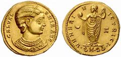 An interesting selection of Roman Gold Coins from the B.d.B Collection The Roman Empire Galeria Valeria, wife of Galerius Maximianus Aureus, Serdica circa 308, 5.45 g. GAL VAL – ERIA AVG Diademed and 