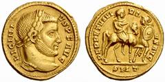 An interesting selection of Roman Gold Coins from the B.d.B Collection The Roman Empire Licinius I augustus, 308 – 324 Solidus, Ticinum 312-313, 4.28 g. LICINI – VS P F AVG Laureate head r. Rev. PERPE