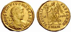 An interesting selection of Roman Gold Coins from the B.d.B Collection The Roman Empire Constantius II caesar, 324 – 377 Solidus, Antiochia 336-337, 4.45 g. CONSTANTIVS NOB CAES Laureate, draped and c