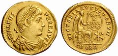An interesting selection of Roman Gold Coins from the B.d.B Collection The Roman Empire Valens, 364 – 378 Solidus, Antiochia 364-367, 4.42 g. D N VALENS – PER F AVG Pearl diademed, draped and cuirasse