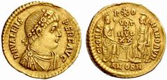 An interesting selection of Roman Gold Coins from the B.d.B Collection The Roman Empire Valens, 364 – 378 Solidus, Antiochia 367-375, 4.43 g. D N VALENS – PER F AVG Rosette diademed, draped and cuiras