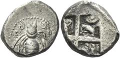 Greek Coins Greek Coins. Ephesus. Tetrobol circa 480-450, AR 2.19 g. E – Φ Bee with round wings. Rev. Quadripartite incuse square. SNG Copenhagen –, cf. 210 (drachm). Karwiese series VI, 2B. Slightly 