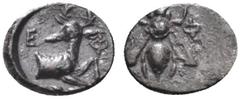 Greek Coins Greek Coins. Ephesus. Trihemiobol circa 390-380, AR 0.80 g. [E] – Φ Bee with straight wings. Rev. E – Φ Forepart of stag r., head turned back. SNG Copenhagen 241. SNG Kayhan 192. Obverse s