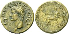 Roman Empire Roman Empire. Octavian as Augustus, 27 BC – 14 AD. Divus Augustus. Dupondius circa 37-41, Æ 16.61 g. DIVVS AVGVSTVS Radiate head of Augustus l.; in field, S – C. Rev. CONSENSV·SENAT·ET·EQ