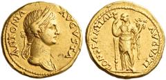 Roman Empire Roman Empire. In the name of Antonia, wife of Nero Claudius Drusus. Aureus circa 41-45, AV 7.79 g. ANTONIA AVGVSTA Draped bust r., wearing crown of corn ears. Rev. CONSTANTIAE – AVGVSTI A