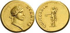The Roman Empire The Civil Wars, 68 – 69. Aureus, lower Germany 69-70, AV 7.68 g. SALVTIS Draped bust of Salus r., hair knotted above neck. Rev. CONCORDIA Concordia standing l., holding cornucopia and