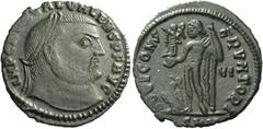 The Roman Empire Valerius Valens, 316 – 317. Follis, Cyzicus circa 316-317, Æ 3.34 g. IMP C AVR VAL VALENS P F AVG Laureate head r. Rev. IOVI CONS – ERVATORI Jupiter standing l., chlamys across l. sho